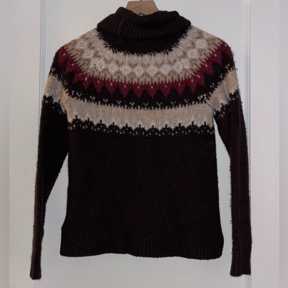 Abercrombie & Fitch Winter Long Sleeve Brown Turtleneck Sweater - Picture 4 of 8